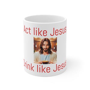 Tasse à café en céramique chrétienne Jésus, tasse à café religieuse, cadeau religieux, cadeau chrétien, verres inspirants, décoration religieuse pour la maison