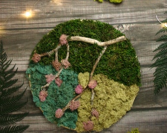 Spring Blossoms Moss Art Virtual Workshop and Take Home Kit