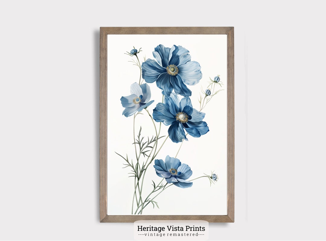 Classical Floral Plant Print | Antique Botanical Wall Art Printable ...