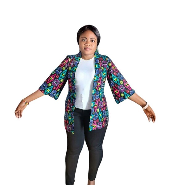 African print kimono dress.Women kimono dress ankara. African print jacket. Jacket for women.Gift for her.Gift for your mom