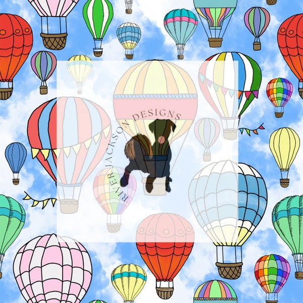 Hot Air Balloon Pattern Etsy