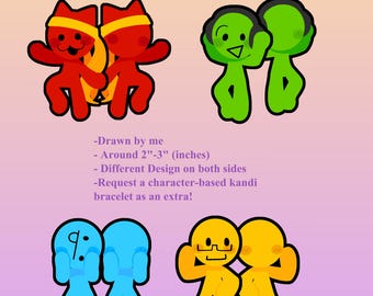 PREORDER!! - Alan Becker Color Gang Sticks [ Acrylic Keychains ] - AVA/AVM/Animator Vs Animation Fanmerch