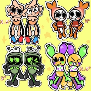 PRE-ORDER - Dandy&#39;s World Keychains! - Fanmerch - Roblox Game - Shrimpo Vee Goob Looey Rodger Cosmo Sprout Teagan Yatta