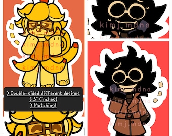 PREORDER! - Split and Bive calling eachother [ Regretevator Acrylic Keychains ] - Roblox Game Regretavator