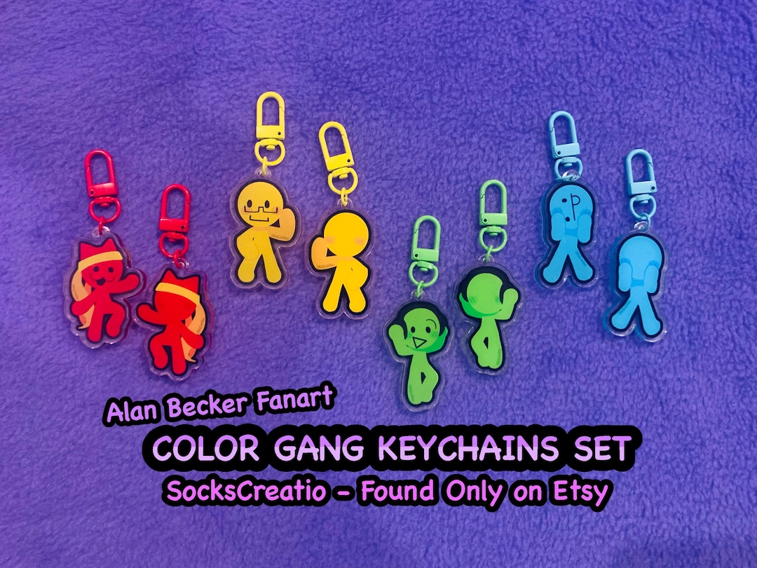 Pre-orders! - Alan Becker Color Gang Sticks [ Acrylic Keychains