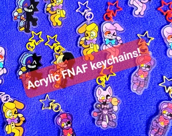 PREORDERS - FNAF Acrylic Keychains - Five Nights at Freddys Fanmerch