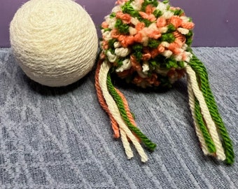 Katzenspielzeug - Pom Pom und Sisal Ball