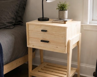 Northwoods Ridge™ Nightstand | Handcrafted Solid Pine Bedside Table