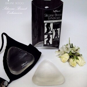 Softleaves Bikini X200 – Reggiseni In Silicone, Misura 1 (Piccola) Per Coppe AA/A, Push Up E Sollevamento Seno