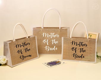 Mother of the Bride Tote Bag, Mother of the Groom Burlap Bag, Mother of the Bride Bag, Mother of the Bride Gift Ideas, Gift for Mother Groom