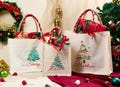 Custom Christmas Tree Gift Bag with Name: Christmas Eve Sack Filler For Kid