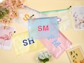 Shadow Monogram Pool Bag,Personalized Bridesmaid Beach Pouch,Custom Bachelorette Sunscreen Bag,Bridesmaid Gift Bag,Sunscreen Storage Bag