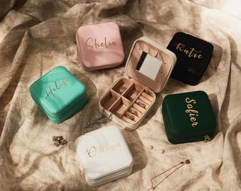 Caixa de joias personalizada para madrinhas, presentes para o cortejo nupcial.