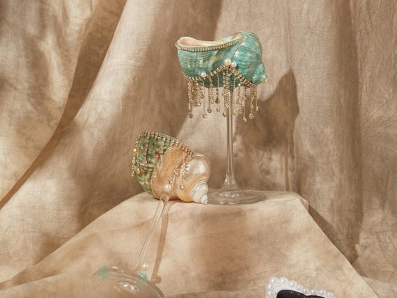 Natural Conch Shell Wine Glass, Trending Valentine's Day Gifts 2026, Wedding Bridesmaid Gifts