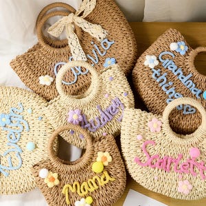 Brautjungfer Strandtasche|Brautjungfer Strandtasche|Bachelorette Party Geschenktasche|Benutzerdefinierte Handgeschenkkorb|Brautjungfer Geschenkkorb