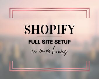 Shopify Full Site Setup For WebCraftStudio Themes only
