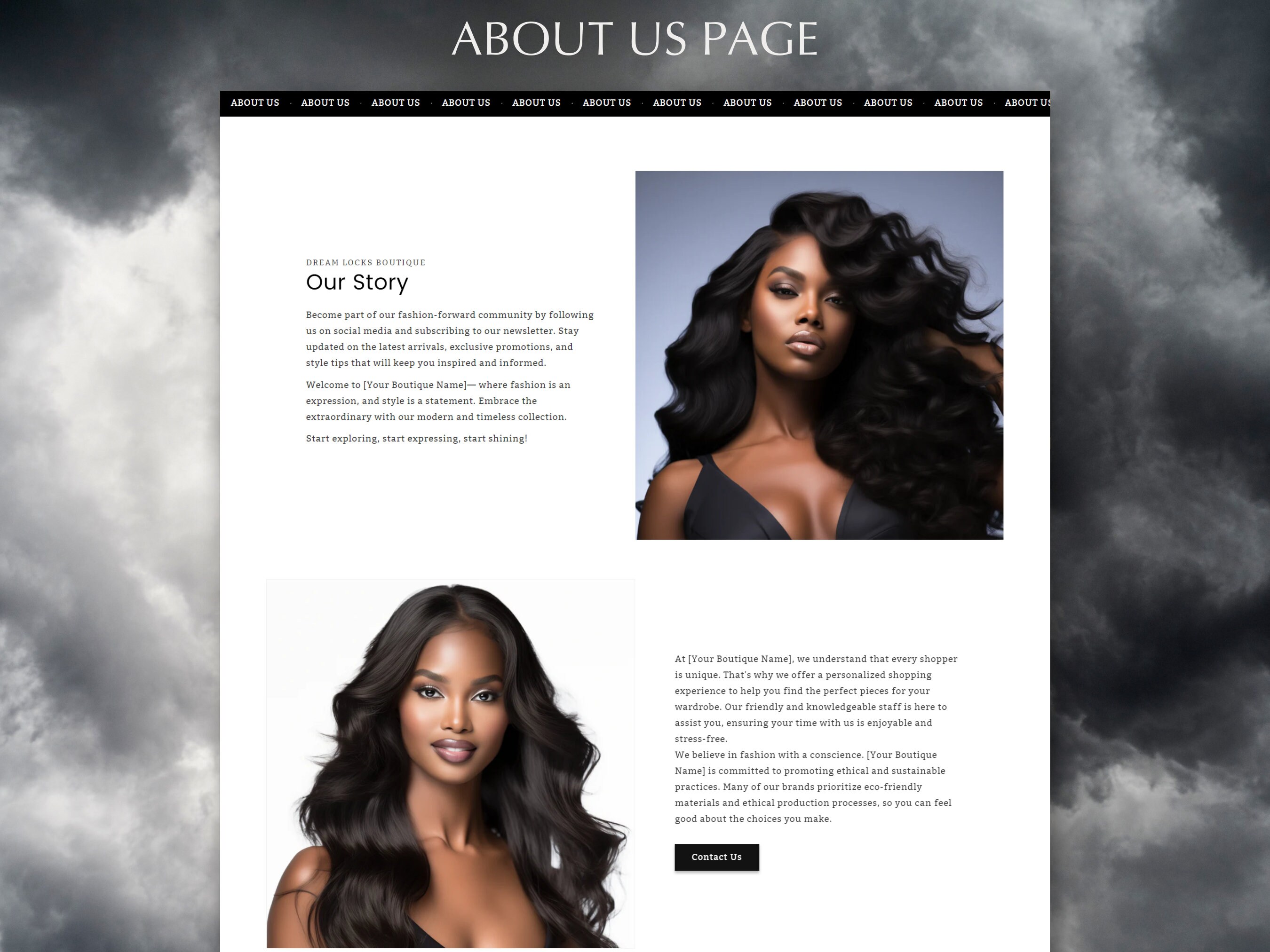 Hair Extension Shopify, Hair Shopify Theme, Aesthetic Hair Stylist