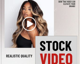 Hair Extensions Model Video, Stock Hair Extension Video and Image, Stock Images for Hair Business, Stock Beauty Videos, Social Media Content