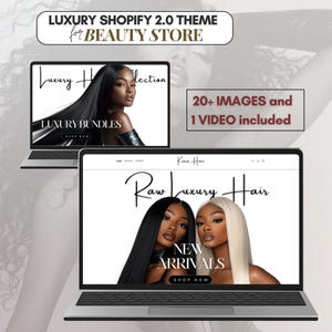 ヘアエクステンション用の高級 Shopify テーマ、美容 Shopify テンプレート、e コマース ヘアエクステンション Shopify、美的ヘアスタイリスト Shopify テーマ