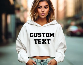 croptop hoodie , Custom Crop Hooded Sweatshirt, Personalized cropped hoodies, Team hoodies, Varsity Cropped Sweatshirt, Personalized College