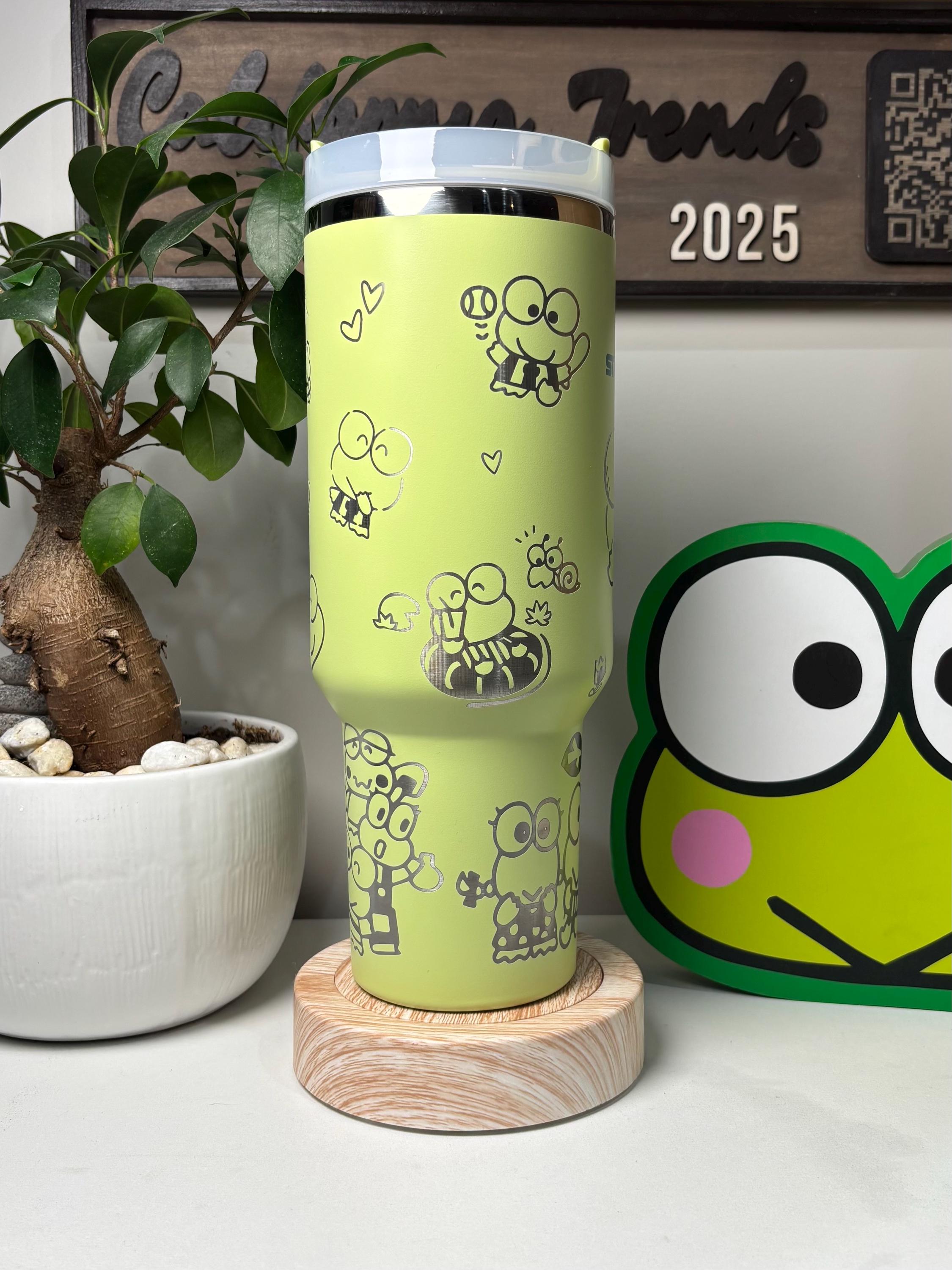 小物 IROIROARU Laser Engraved Keroppi 40oz Tumbler With FREE OPTIONAL Name