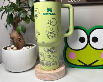 Laser Engraved Keroppi 40oz Tumbler With FREE OPTIONAL Name