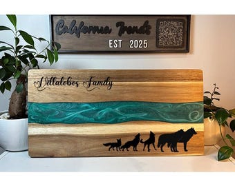 Laser Engraved Personalized Family cutting board - Mother’s Day gift