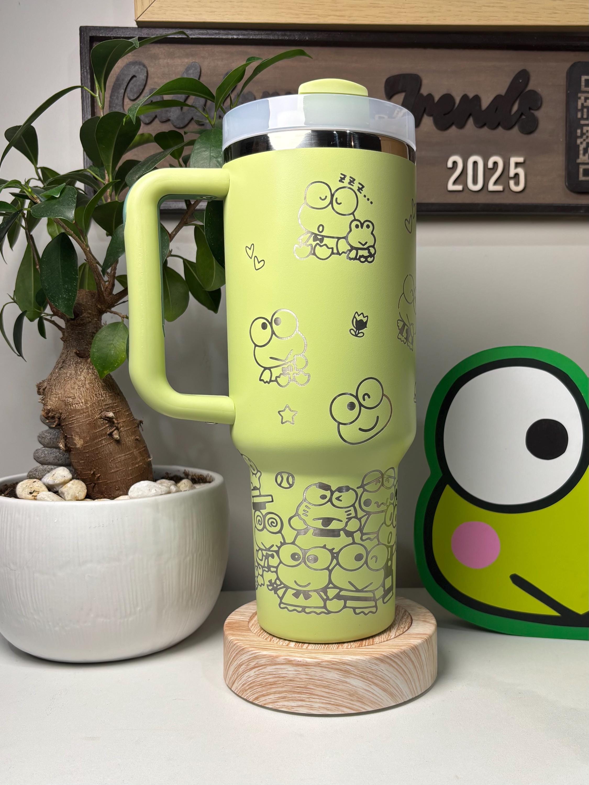 Laser Engraved Keroppi 40oz Tumbler With FREE OPTIONAL Name