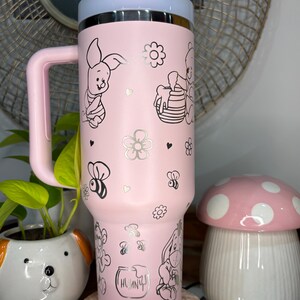 Custom Made Laser Engraved/Etched Winnie the Pooh 40oz Personalized Tumbler image 3