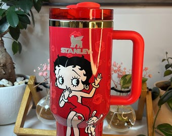 Vaso de 40 oz con impresión personalizada de Betty Boo