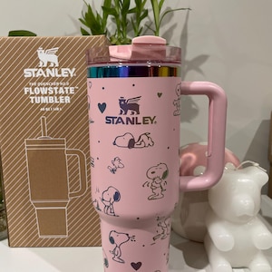 Pink Snoopy Custom Made Engraved Stanley 40oz Tumbler