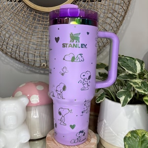 Snoopy 40oz Custom Made Laser Engraved Snoopy Themed Tumbler