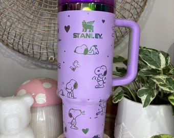 Snoopy 40 Unzen maßgeschneiderte Laser gravierte Snoopy Themen Becher