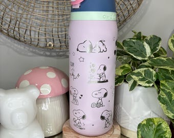 Vaso de 32 oz de Peanuts Snoopy Owala grabado con láser con grabado de nombre opcional