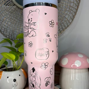 Custom Made Laser Engraved/Etched Winnie the Pooh 40oz Personalized Tumbler image 2