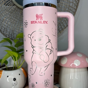 Custom Made Laser Engraved/Etched Winnie the Pooh 40oz Personalized Tumbler image 1