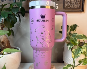 Winnie the Pooh Laser Engraved/Etched Tumbler 40oz with Optional Name Engraving