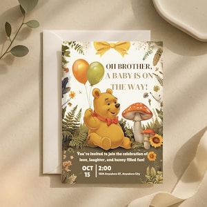 Winnie the Pooh Baby Shower Invitation | Digital Download
