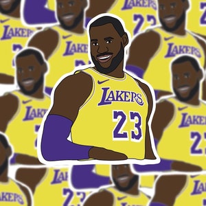Lebron James Los Angeles lakers basketball stickwr