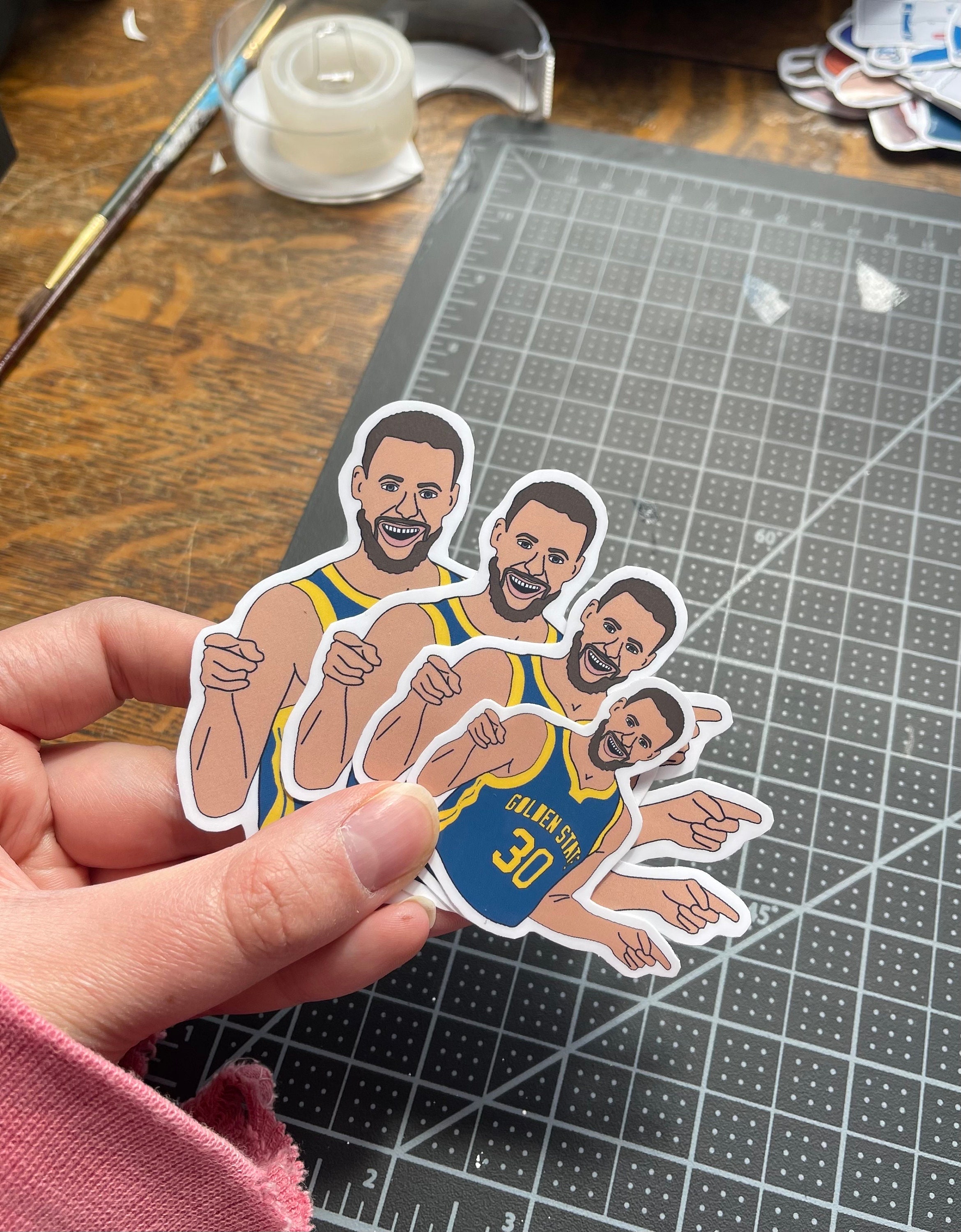 Steph Curry Golden State Warriors Basketball Sticker - Etsy