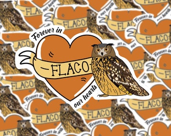 Flaco the owl forever in our hearts sticker
