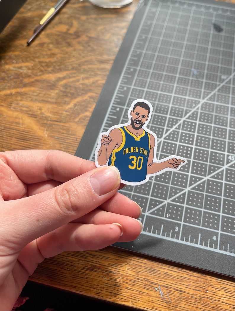 Steph Curry Golden State Warriors Basketball Sticker - Etsy