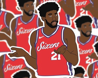 Pegatina de Joel Embiid de los Philadelphia 76ers