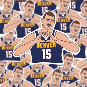 Nikola Jokic Denver nuggets basketball sticker