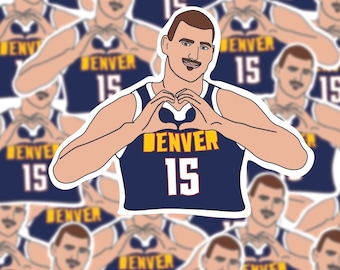 Nikola Jokic Denver nuggets basketball sticker