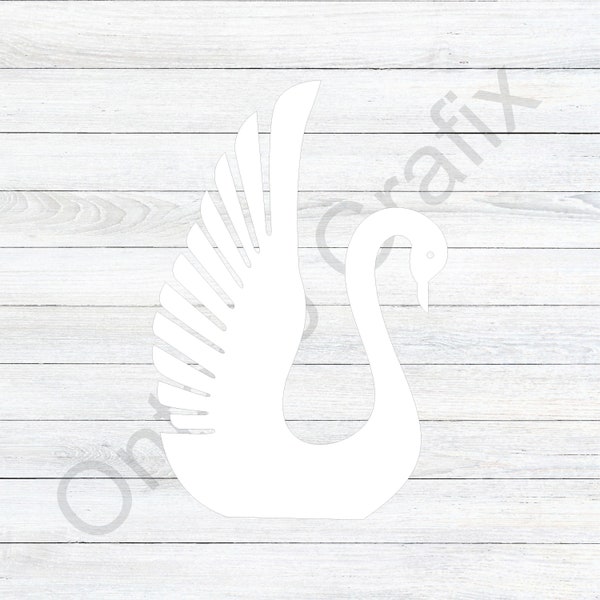 Swan Svg, White Swan svg, Swan sign, Waterfowl svg, Swan Silhouette, Bird svg,  dxf, clipart, vector, eps, pdf, png