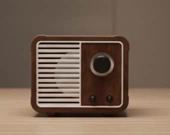 Google Nest Mini Retro Radio Stand: 3D Printed Wood Look