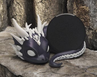 3D Printed Dragon Amazon Echo Pop Holder: Fantasy Gamer Gift