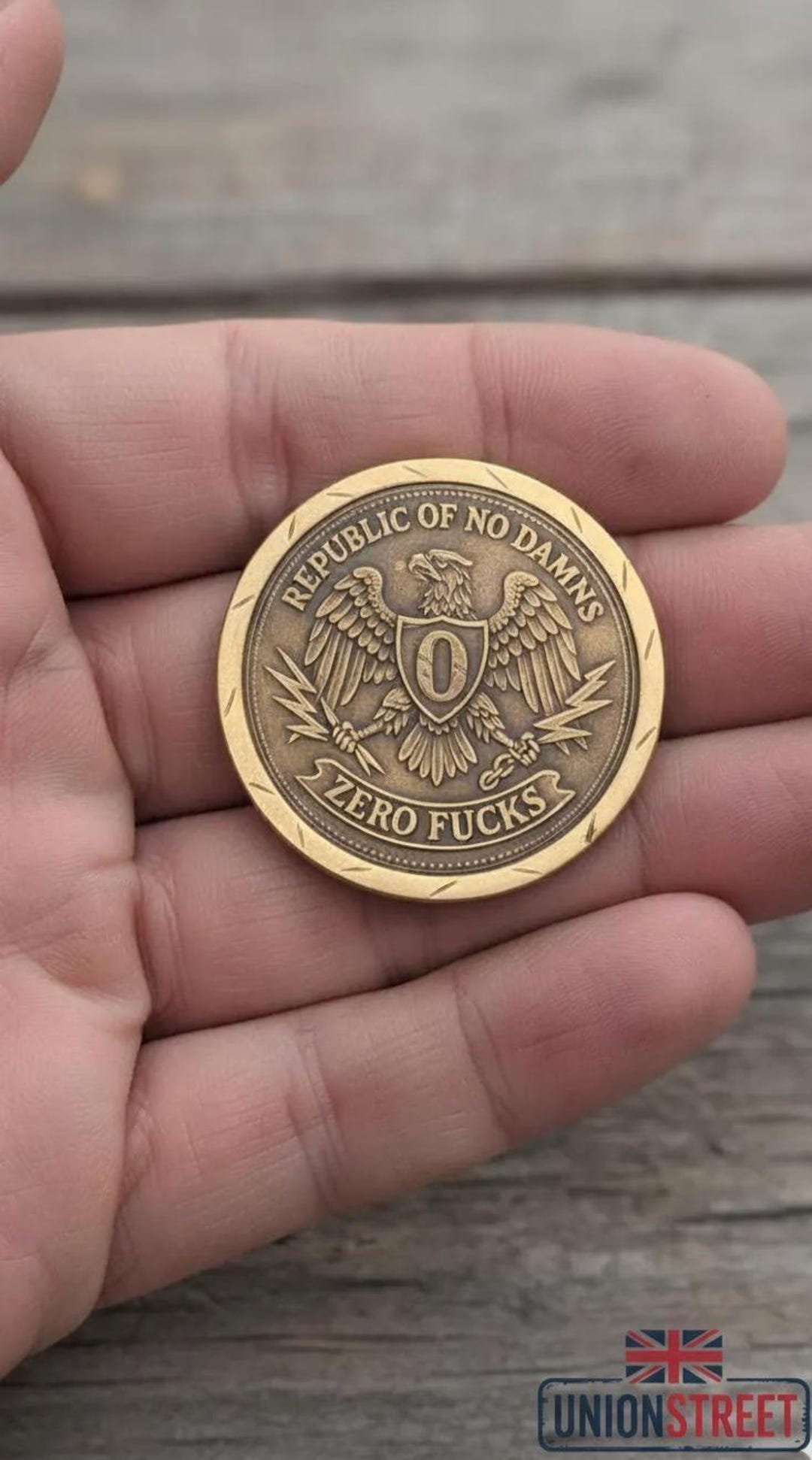 Zero F*cks Brass Challenge Coin: Funny Gag Gift With Case - Etsy