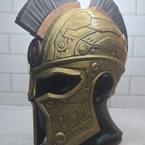 3D Printed Spartan Helmet Headphone Stand: Geeky Desk Decor image 3